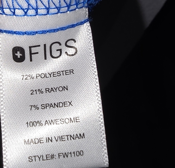 FIGS Bright Blue Scrub Top Stretch Women's XS - Picture 5 of 5